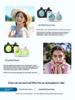 Filtres magnétiques compatibles Neewer Insta360 Luna Ultra, série Clarity, design oreilles de chat, revêtement multicouche UV/CPL/ND