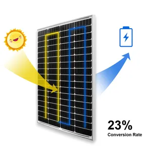 Panel surya Mini 12v 18v 24v OEM, Panel tenaga surya 10w 20w 30w 40w 50w 60w 100w 150w dengan efisiensi 500w
