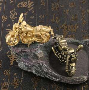 Messing Motorrad Ornamente Handwerk 3D mobile Motorrad Statue Dekorationen Spielzeug - Product Image 2