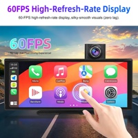 Moniteur de voiture portable 11,4'' avec écran tactile intégré, permet la téléchargement d'applications, enregistreur vidéo 180° °   Caméra embarquée rotative et réglable en hauteur