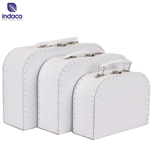 Paper Suitcase Elegant Wedding Gift Box Wholesale Cardboard Suitcase Gift Box With Handle