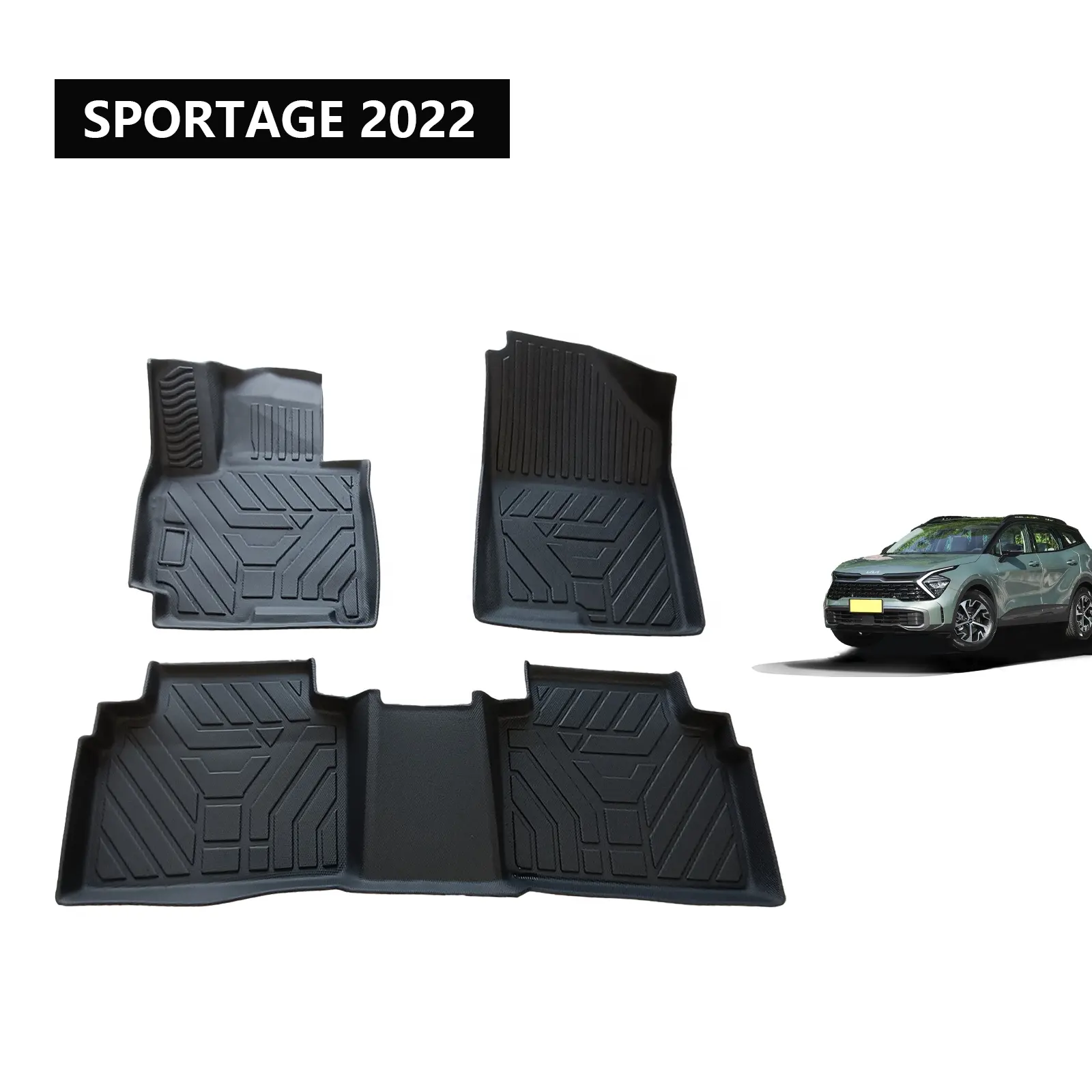 Cho Sportage 2022 nội thất Phụ Kiện Xe Hơi TPE sàn xe mat 3D thảm xe bền thảm sàn nhà Máy Giá