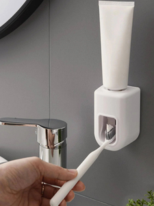 Dispensador automático de pasta de dientes al por mayor, juego de accesorios de baño, suministros de almacenamiento para pared - Product Image 6