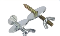 Perchoir de cage à oiseaux en acier inoxydable, vis autoperceuse pour bois, écrou papillon, rondelle, jouets pour perroquets, support, tige de meulage pour griffes