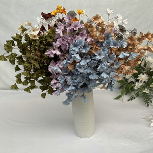 Long Cypress <b>Artificial</b> <b>Flowers</b> High Branch Arrangement 102cm Autumn Color Wedding Room Decoration - Product Image 1