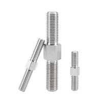 304 Stainless Steel Double-Ended Threaded Rod Left-Hand/Right-Hand Threads Bidirectional Screw M3/M4/M16 Square Head Metric