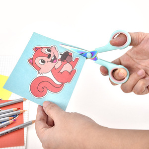 Titanium Plated Student Scissors Stainless Steel Craft Kids Art Office Supplies Pink Purple V Shaped - Product Image 3