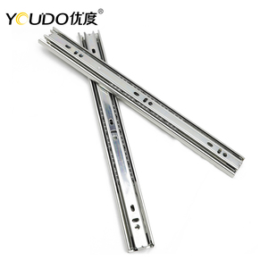 Youdo Nhà Máy 35Mm Đầy Đủ Mở Rộng <span class=keywords><strong>3</strong></span> Gấp Đồ Nội Thất Phần Cứng Đệm Đóng Mềm Bóng Mang Kính Thiên Văn Kênh Ngăn Kéo Trượt - Product Image 2