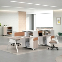 Bureau de direction moderne en bois de luxe, sur mesure, simple, double ou triple poste, avec tiroirs de rangement