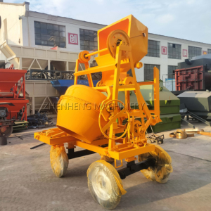 CE Certified Fábrica Fornecimento <span class=keywords><strong>Mini</strong></span> Motor Diesel Cimento Portátil Misturador Concreto Roda Dupla - Product Image 1