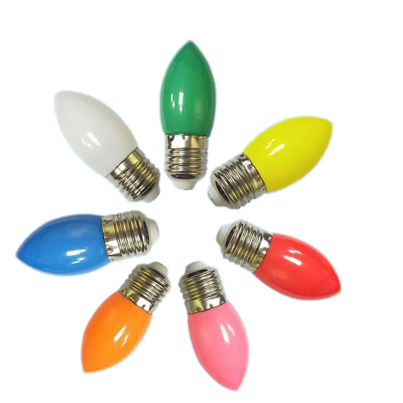 c9 led bulbs E12 E14 c7 led christmas bulbs 1W 3W SMD plastic color bulb led light outdoor indoor decor