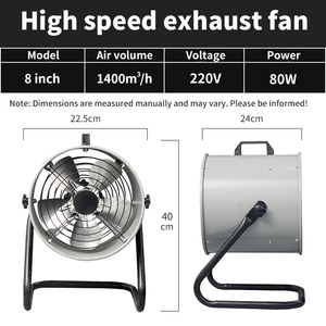 High Speed <strong>Electric</strong> Industrial Centrifugal <strong>Blower</strong> Exhaust <strong>Fan</strong> Free Standing Portable OEM with Dual Ball Bearing - Product Image 4