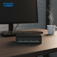 Mini PC industriel HVAEIPC HW K300 Noir 6COM Intel 4ème-12ème génération Core I3/I5/I7 Double LAN RS232/485/422 VGA Watchdog En stock