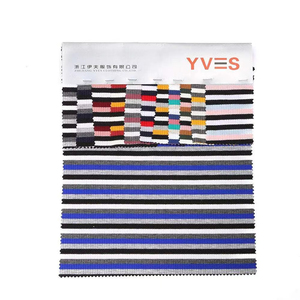 Chine fabricant fournir doux mode tr fil teint rayure côtelé tricot tissu matériel pour vêtements rayures - Product Image 2