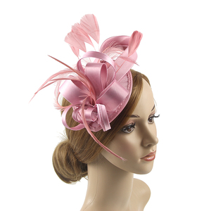 Boda fiesta de té cuentas plumas red velo malla flor diadema tocados sombrero para damas tocado de novia pinza de pelo elegante - Product Image 6