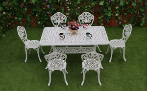 Ensemble de salle à manger en aluminium moulé, table et chaises pour meubles de jardin, meubles de terrasse - Product Image 6