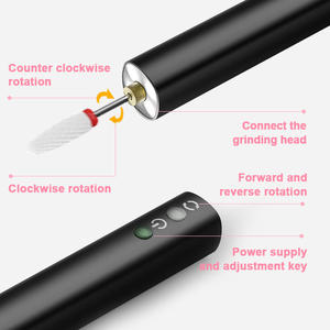 Özel etiket akülü tırnak matkabı sanat güç Dock taşınabilir elektrikli manikür pedikür dosya tırnak matkap şarj edilebilir - Product Image 4