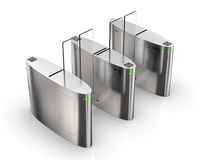 Barrière coulissante avec lecteur de carte RFID, contrôle d'accès de sécurité, tourniquet à clapet, anti-tailgating, acier inoxydable, protection IP66