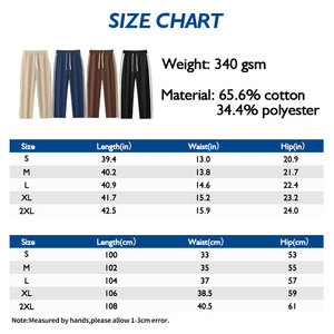 340G Casual Streetwear Jogger Pantalones Cintura media Cordón Recto Pierna ancha Otoño Invierno Cross-Border - Product Image 5