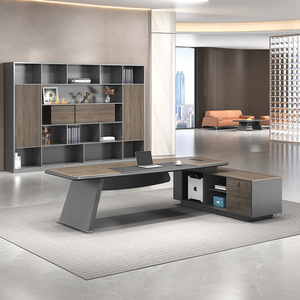 Office Furniture <b>Table</b> Chair Combination 2m Office Computer <b>Tables</b> L-shape Boss <b>Working</b> Desk Furniture for Sale - Product Image 6