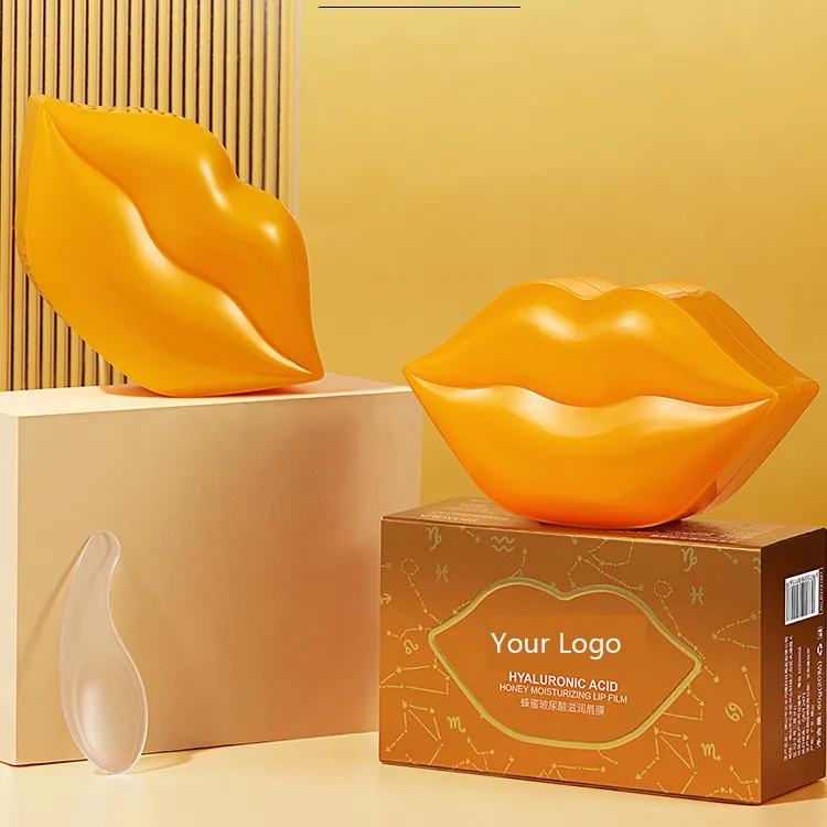 New design factory low cost OEM 20 pack per box glitter lip mask sheet mask for lips