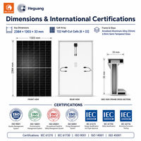 Panneau solaire bifacial double vitrage TW Solar Heguang TWMNF-66HD 715W 725W 735W TNC N-Type 2384x1303x33mm, module PV à 23,7% d'efficacité