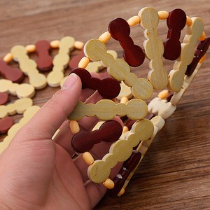 Bamboo Heat Insulating <b>Mat</b> Round Bowl <b>Plate</b> Pot Holder Anti Scalding Placemat For Kitchen Use - Product Image 3