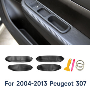 Cubierta de Cuero para Apoyabrazos de Puerta Peugeot 307, Caja de Almacenamiento de Cuero Artificial Delantera, Instalación Adhesiva, Accesorio Interior - Product Image 2
