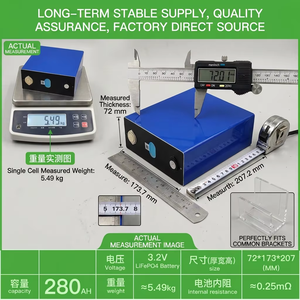 3.2V 280Ah LiFePO4 Prismatic <b>Battery</b> Cell Grade A for Solar ESS & DIY Power Wall - Product Image 2