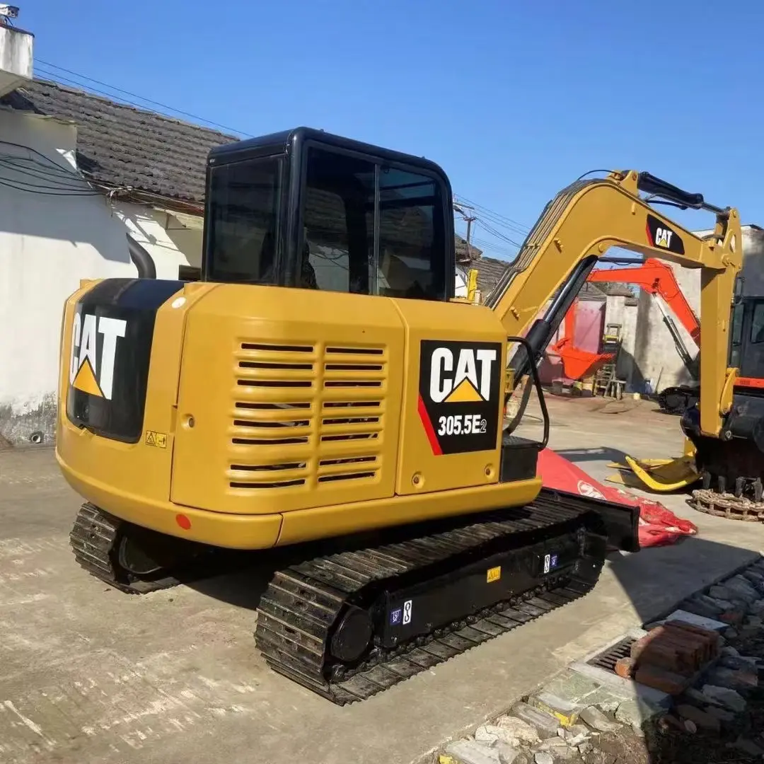 Japonya ikinci el tırtıl mini kepçe cat305.5e 5.5ton kullanılan kedi mini ekskavatörler kullanılan kedi toprak hareketli makine 305 306 307.5