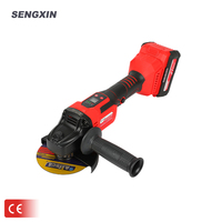 Meuleuse d'angle sans fil professionnelle 21V pour bricolage industriel, affichage numérique de la vitesse, batterie 7,5Ah, moteur sans balais 8500 tr/min, rapide