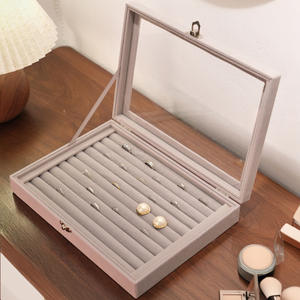 High-End Logo personalizzato MDF Storage più stili Display decorativo per orecchini collana anello per organizzazione di gioielli - Product Image 4