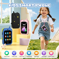 Teléfono Inteligente 4G LTE para Niños con Ranura para Tarjeta SIM, Videollamadas, WIFI, Posicionamiento LBS, Cámara SOS, Resistente al Agua, Teléfono Móvil Pequeño para Bebés