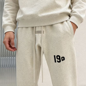 Pantalon de <span class=keywords><strong>jogging</strong></span> personnalisé avec logo imprimé, pantalon de survêtement uni marron pour homme, pantalon de <span class=keywords><strong>jogging</strong></span> vierge pour femme, pantalon polaire pour homme - Product Image 2