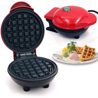 Machine à gaufres électrique 3 en 1, 4 tranchantes, appareil de cuisson rond, pour petit-déjeuner, vente en gros