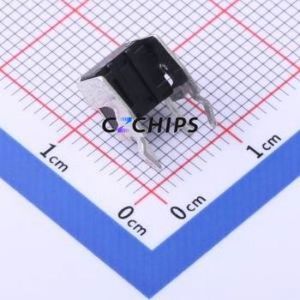 TC-6615-6-260G Tactile Switch Bent Lead Through Hole-4P,6x6mm Switch Single Pole Single Throw Round Button 2.6N Right Angle - Product Image 2