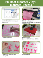 Película de Vinilo para Plotter de Corte de Fábrica Xingyan, 60 cm x 50 m por Rollo, Película de PU Fluorescente Adhesiva para Camisetas, Prendas y Gorras