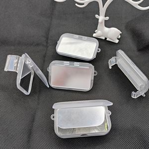 Fermaglio per telefono con specchietto per trucco a conchiglia messenger con clip trasparente con cordino intrecciato quadrato smerigliato universale - Product Image 2