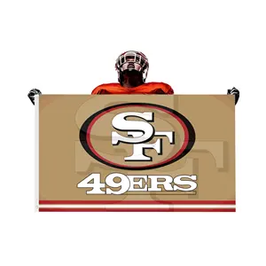 旧金山49ers颜色高品质NFL促销产品旗帜3x 5英尺100% 聚酯定制旗帜
