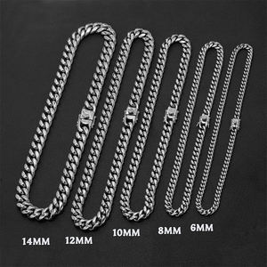 สร้อยคอแบบ Cuban Link ชุบทอง 18K ทำจากสแตนเลส ขนาด 7-30 นิ้ว 6 มม. 8 มม. 10 มม. 12 มม. 14 มม. สร้อยคอไทเทเนียมแบบ Cuban - Product Image 6