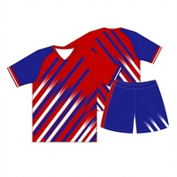 Maillot de football en polyester personnalisable de haute qualité, uniforme de football à manches courtes imprimé, unisexe, séchage rapide, respirant, été