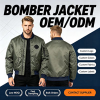 Fabricant OEM/ODM, veste bomber pour homme personnalisée, 100% polyester, légère, vintage, matelassée, streetwear, imperméable, coupe-vent