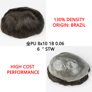 MaxHair-Peluca de cabello humano 100% <span class=keywords><strong>para</strong></span> hombre, tupé masculino, sistema de reemplazo, <span class=keywords><strong>pelucas</strong></span> de pegamento, tupé - Product Image 5