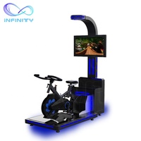 Appareil d'expérience sportive de réalité virtuelle 9D très demandé, vélo d'exercice rotatif VR, machine de jeu VR avec lunettes VR