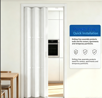 Porte accordéon moderne en PVC, sans perçage, gain de place, étanche, pour cuisine, chambre, cloison coulissante, séparateur de pièce