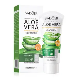 Aloe Vera Clean ser Natürliche feuchtigkeit spendende Schrumpf behandlung Öl kontrolle Aloe Vera Gesichts reiniger