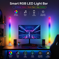 Barra de Luz RGB Inteligente LED con Sincronización Musical y Control por Aplicación para Decoración de Ambiente en Sala de Juegos, TV y Escritorio