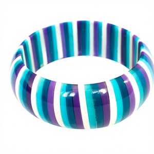 New Handmade Resin <b>Bangle</b> Bracelets Set Colorful Design Stylish Round Rings Artistic Home Decoration Craft Jewelry Wedding - Product Image 4