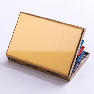 In Stock Wholesale Kid Purse High Quality Stainless Steel Credit Card Case Money Holder Wallet Case