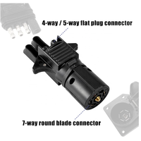 Adaptateur de remorque, prise à lame 7 voies vers prise plate 4/5 voies pour remorque, accessoires de style américain